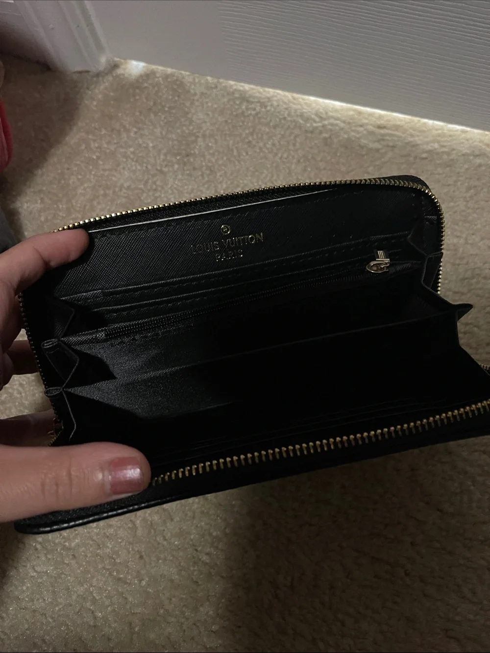 Black and white wallet